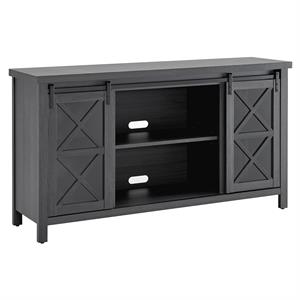 Henn&Hart 58&quot Charcoal Gray/Metal TV Stand