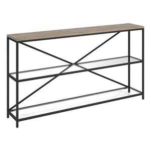 Henn&Hart 55&quot Black/Gray Console Table