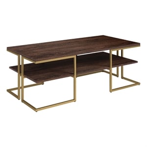 Henn&Hart 45&quot Gold Coffee Table