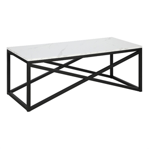 Henn&Hart 46&quot Blackened Bronze Metal Coffee Table
