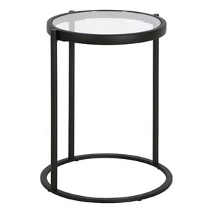 Henn&Hart 16&quot Black Side Table