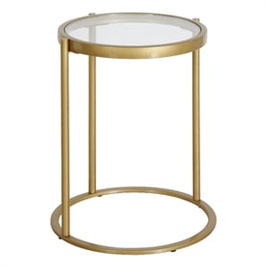 Henn&Hart 16&quot Gold Side Table
