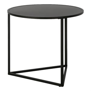 Henn&Hart 24&quot Black Side Table
