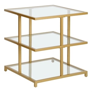 Henn&Hart 22&quot Gold Side Table