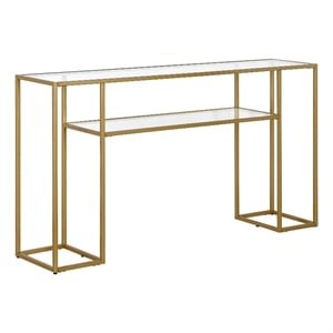 Henn&Hart 55&quot Gold Console Table