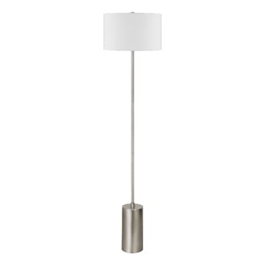 Henn&Hart 64&quot Silver Floor Lamp