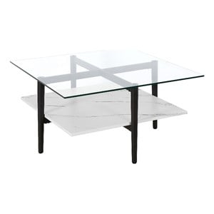 Henn&Hart 32&quot Black/White Coffee Table