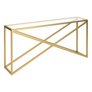 Henn&Hart 64&quot Gold Console Table