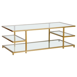 Henn&Hart 54&quot Gold Coffee Table