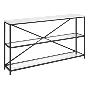 Henn&Hart 55&quot Black/White Console Table
