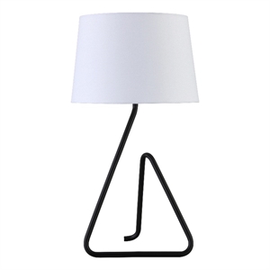 Henn&Hart 12&quot Blackened Bronze Metal/Fabric Table Lamp