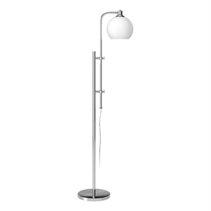 Henn&Hart 68&quot Polished Nickel Floor Lamp
