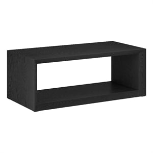 Henn&Hart 48&quot Black Grain MDF Coffee Table