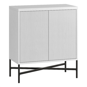 Henn&Hart 28&quot White MDF/PVC Accent Cabinet