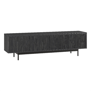 Henn&Hart 70&quot Charcoal Gray MDF/PVC/Metal TV Stand