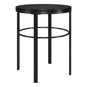 Henn&Hart 20&quot Blackened Bronze/Black Grain Metal/MDF Side Table