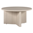 Henn&Hart Modern Engineered Wood Coffee Table with Round Top in Alder White