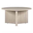 Henn&Hart Modern Engineered Wood Coffee Table with Round Top in Alder White