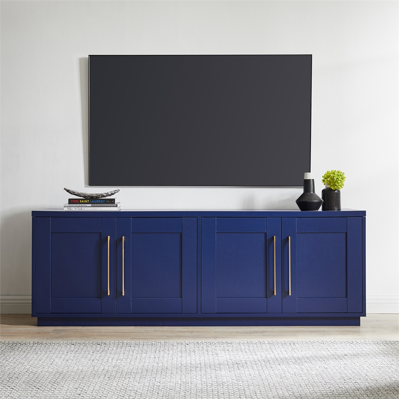 Henn&Hart 4-Door Engineered Wood TV Stand for TVs up to 75