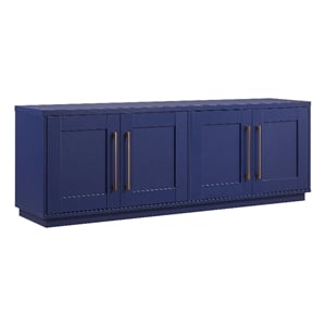 Henn&Hart 4-Door Engineered Wood TV Stand for TVs up to 75&quot in Dark Blue