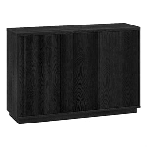 Henn&Hart 47.5&quot Black Grain MDF Buffet Table