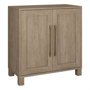 Henn&Hart 28&quot Antiqued Gray Oak MDF Accent Cabinet