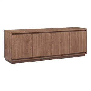 Henn&Hart 68&quot Satin Walnut MDF TV Stand