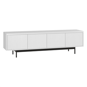 Henn&Hart 69.5&quot White MDF/Metal TV Stand