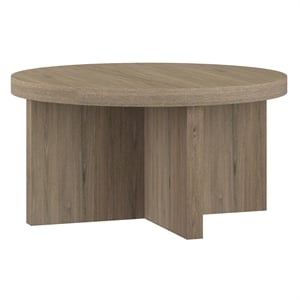 Henn&Hart 33&quot Antiqued Gray Oak MDF Coffee Table