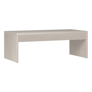 Henn&Hart 47.5&quot Engineered Wood and PVC Coffee Table in Alder White
