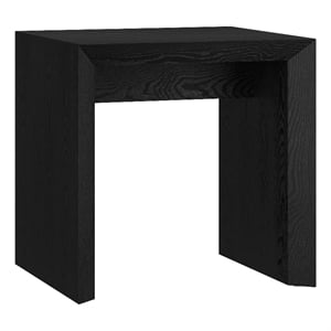 Henn&Hart 22&quot Black Grain MDF Side Table