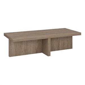 Henn&Hart 54&quot Engineered Wood Coffee Table in Antiqued Gray Oak