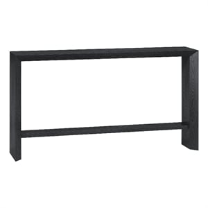 Henn&Hart 55&quot Black Grain MDF Console Table
