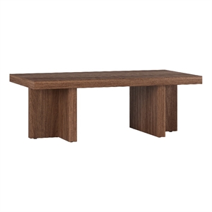 Henn&Hart 44&quot Satin Walnut MDF Coffee Table