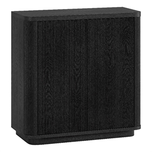 Henn&Hart 31.5&quot Black Grain MDF Accent Cabinet