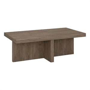 Henn&Hart 44&quot Antiqued Gray Oak MDF/PVC Coffee Table