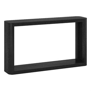 Henn&Hart 52&quot Black Grain MDF Console Table