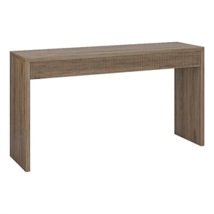 Henn&Hart 55&quot Antiqued Gray Oak MDF/PVC Console Table