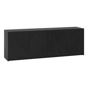 Henn&Hart 69.63&quot Black Grain MDF TV Stand