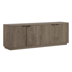 Henn&Hart 70&quot Antiqued Gray Oak MDF/PVC TV Stand