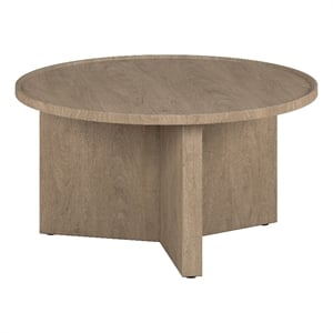 Henn&Hart 32&quot Antiqued Gray Oak MDF Coffee Table