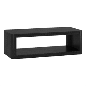 Henn&Hart 47.25&quot Black Grain MDF Coffee Table