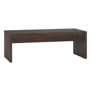 Henn&Hart 47.5&quot Alder Brown MDF/PVC Coffee Table