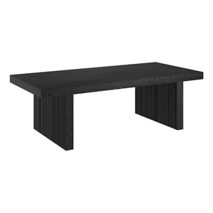 Henn&Hart 47.5&quot Black Grain MDF Coffee Table