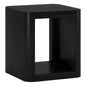 Henn&Hart 20&quot Black Grain MDF Side Table