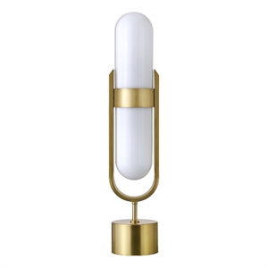 Henn&Hart 5.38&quot Brass Metal/Glass Table Lamp