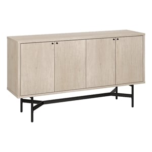 Henn&Hart 58&quot Alder White MDF/Metal Buffet Table