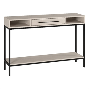 Henn&Hart 45&quot Blackened Bronze/Alder White Metal/MDF Console Table