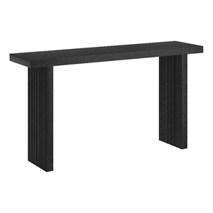 Henn&Hart 55&quot Black Grain MDF Console Table