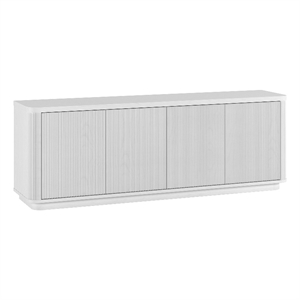 Henn&Hart 68&quot White MDF/PVC TV Stand